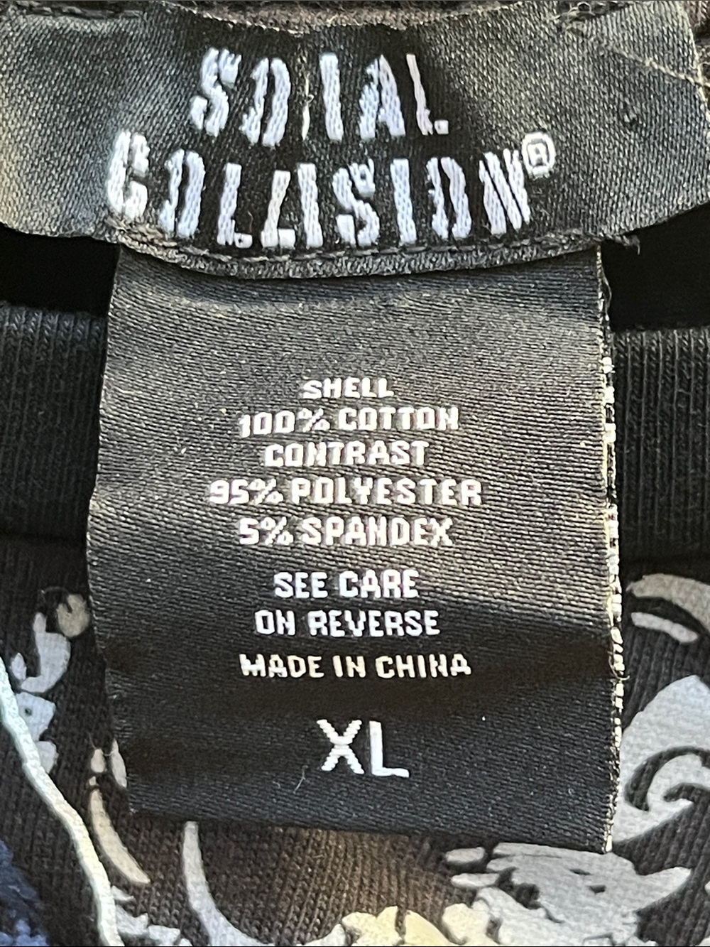 Social Collisions Women’s Black Printed Top - XL